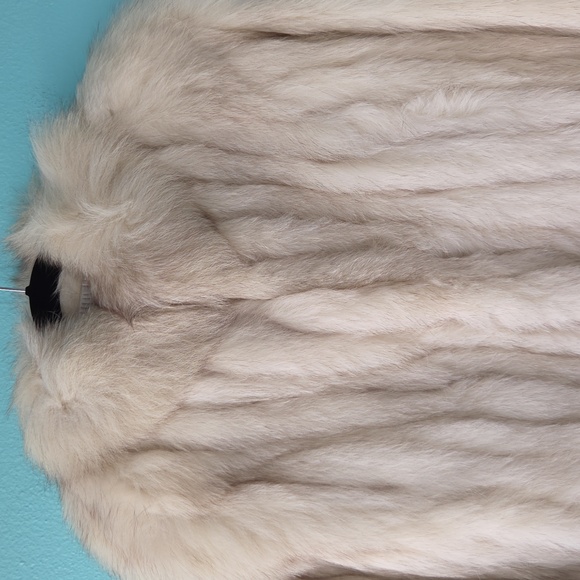 Vintage Murano Genuine Blue Fox Fur Jacket Size Medium - Picture 4 of 13